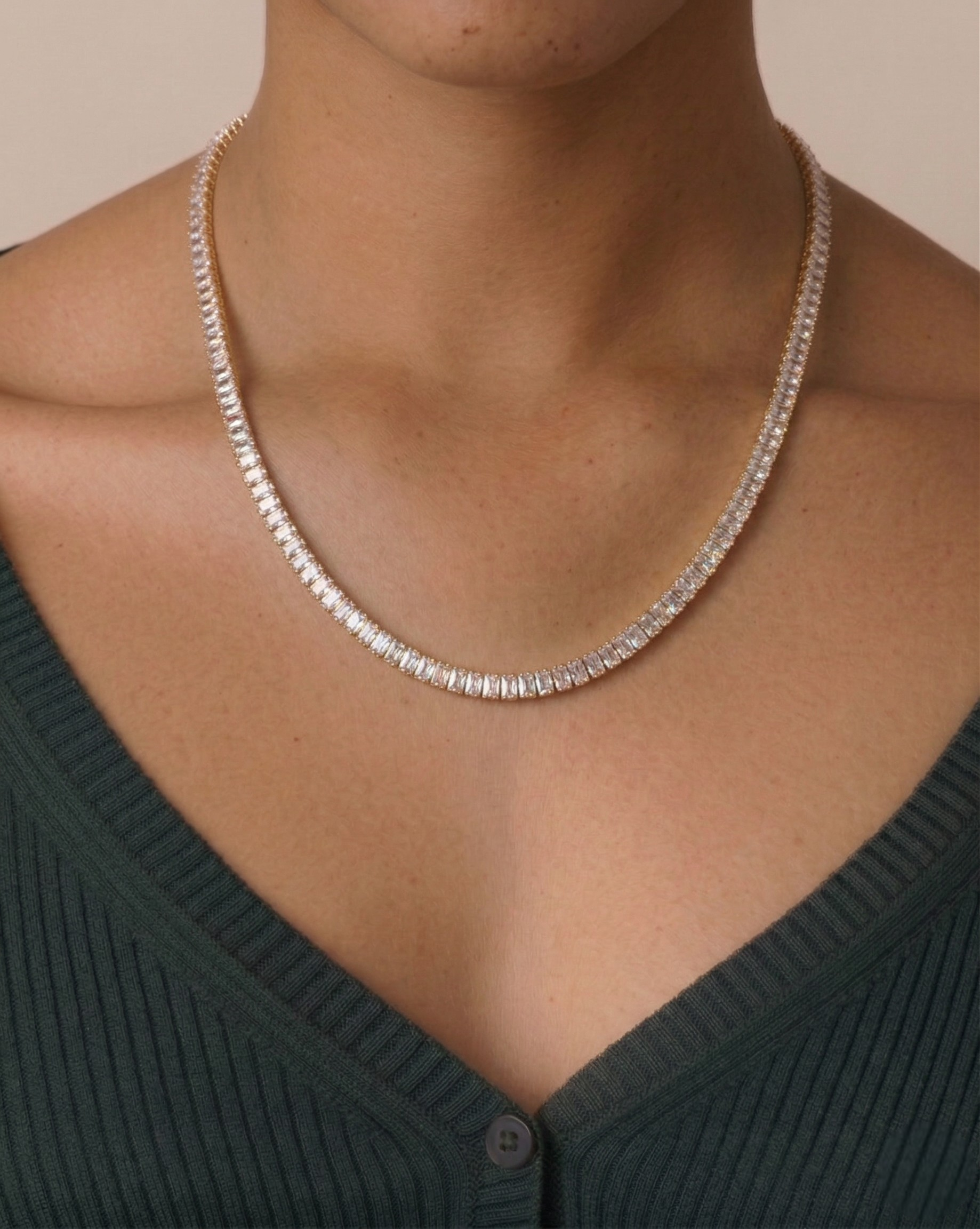 Baguette Tennis Necklace – DUGO