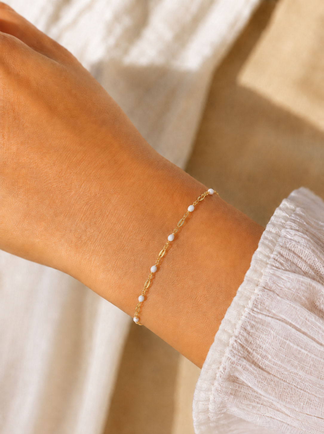 Dainty Enamel Beaded Bracelet