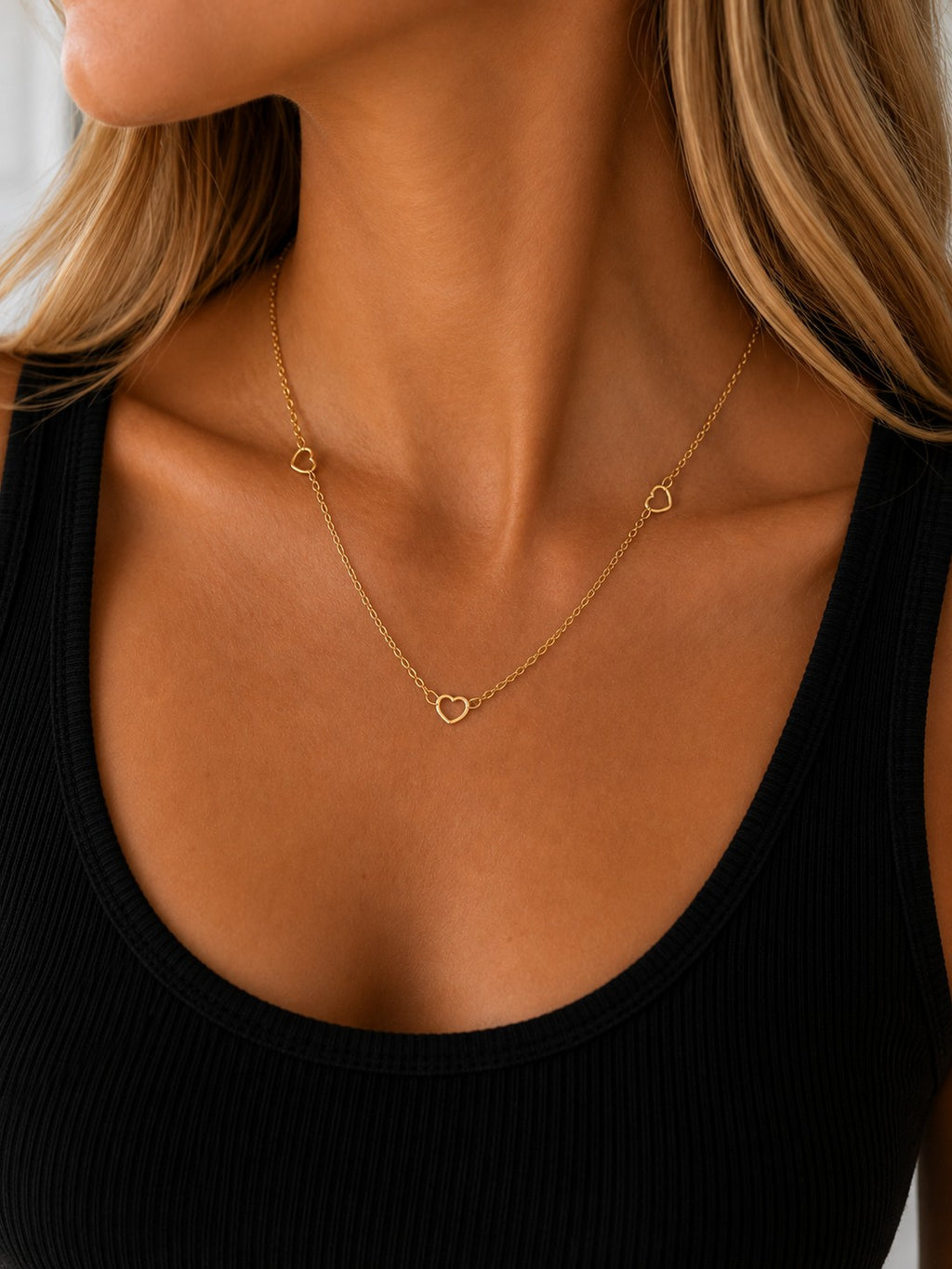 Mini Open Heart Station Necklace