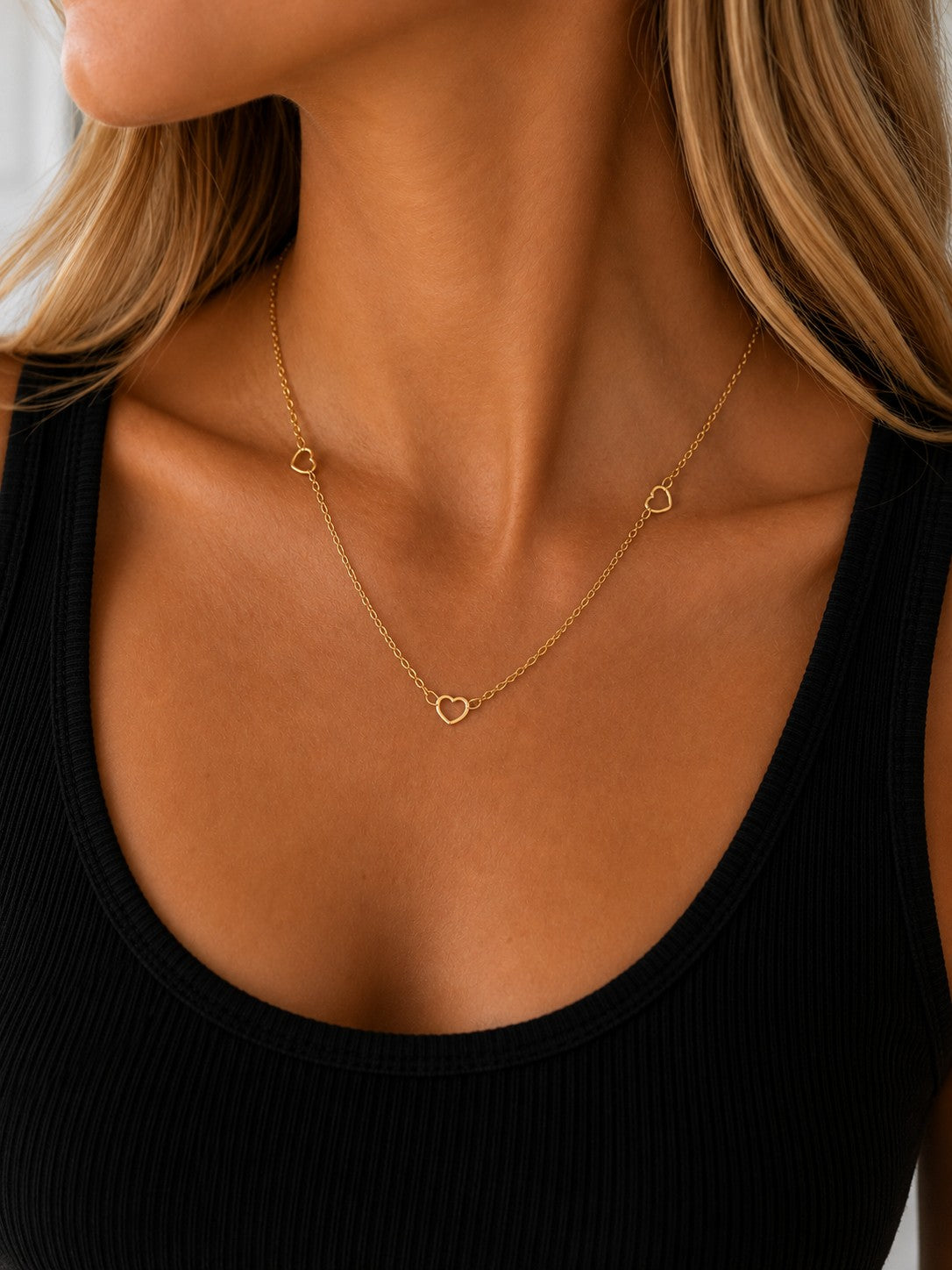 Mini Open Heart Station Necklace