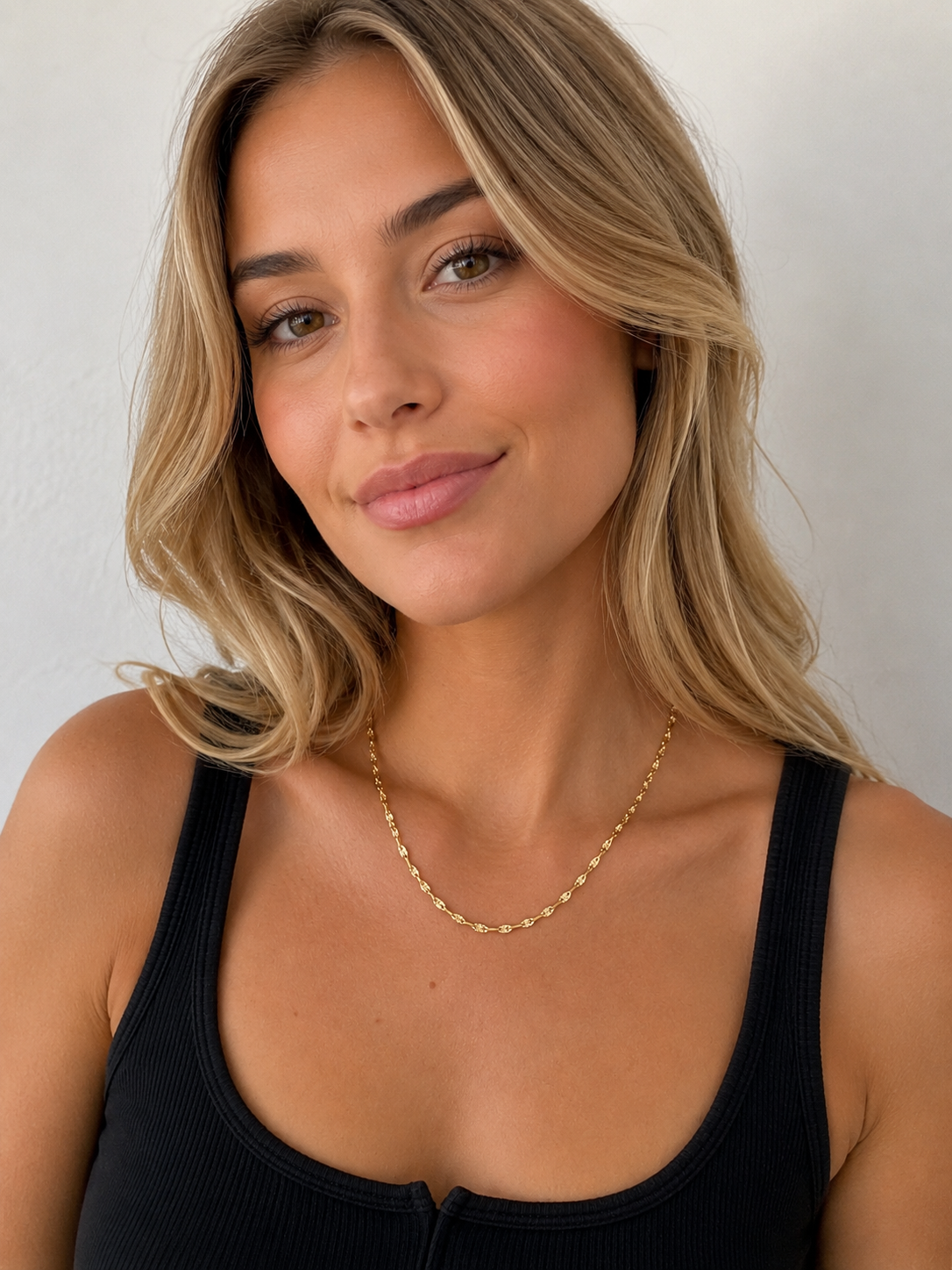 Texture Lip Chain Necklace
