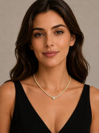 Heart Tennis Necklace
