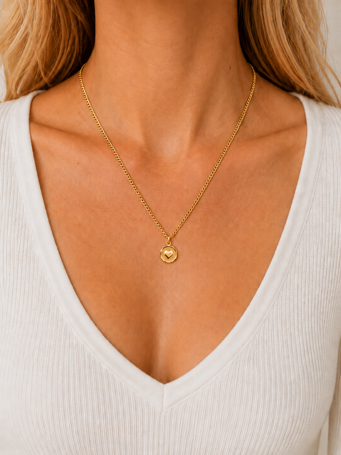 Heart Plate Necklace