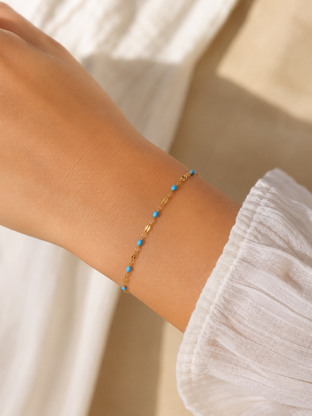 Dainty Enamel Beaded Bracelet