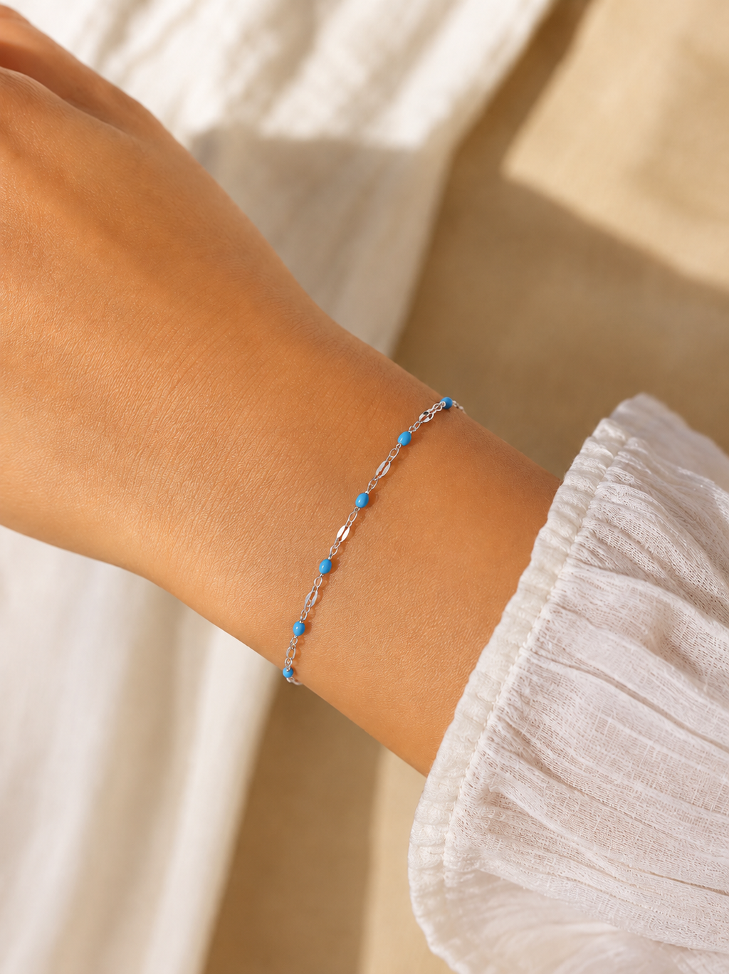 Dainty Enamel Beaded Bracelet