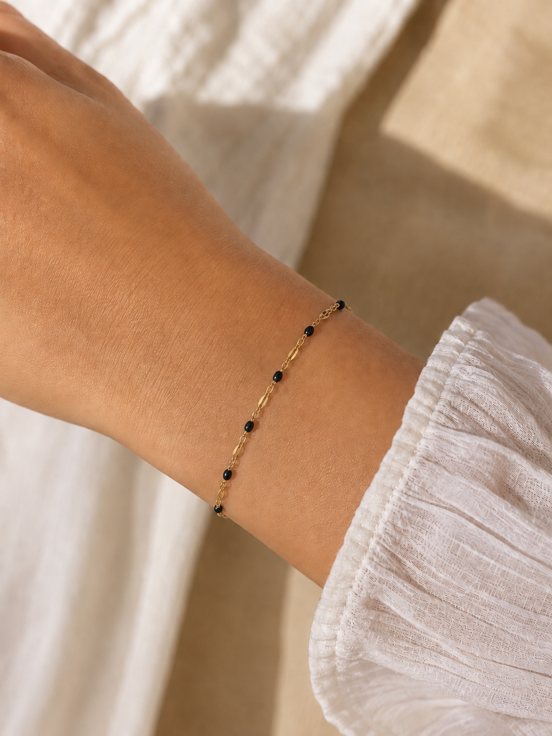 Dainty Enamel Beaded Bracelet