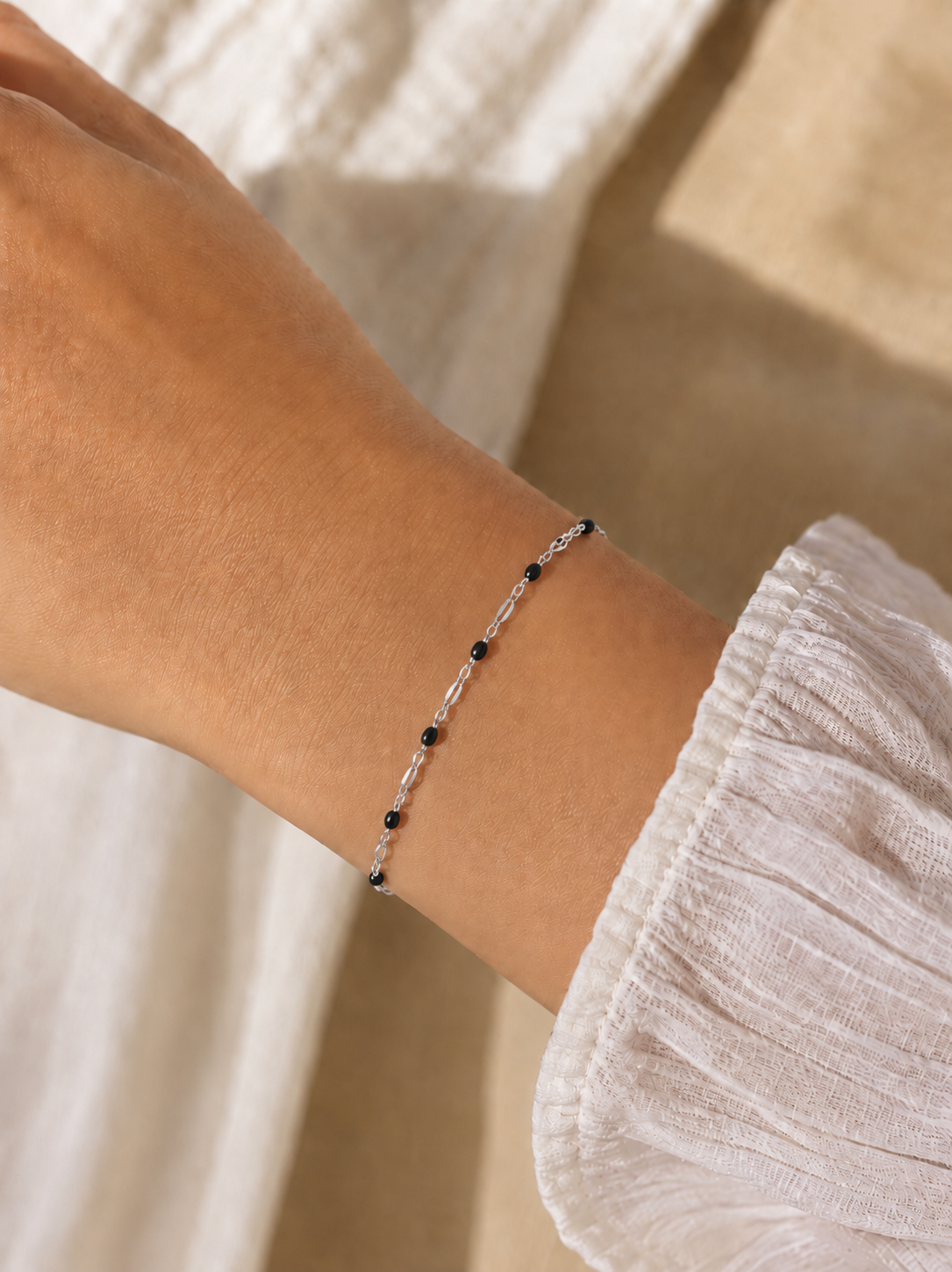 Dainty Enamel Beaded Bracelet
