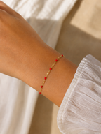 Dainty Enamel Beaded Bracelet