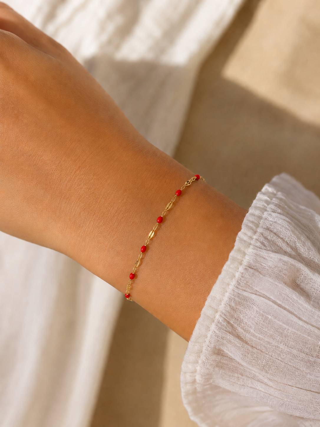 Dainty Enamel Beaded Bracelet