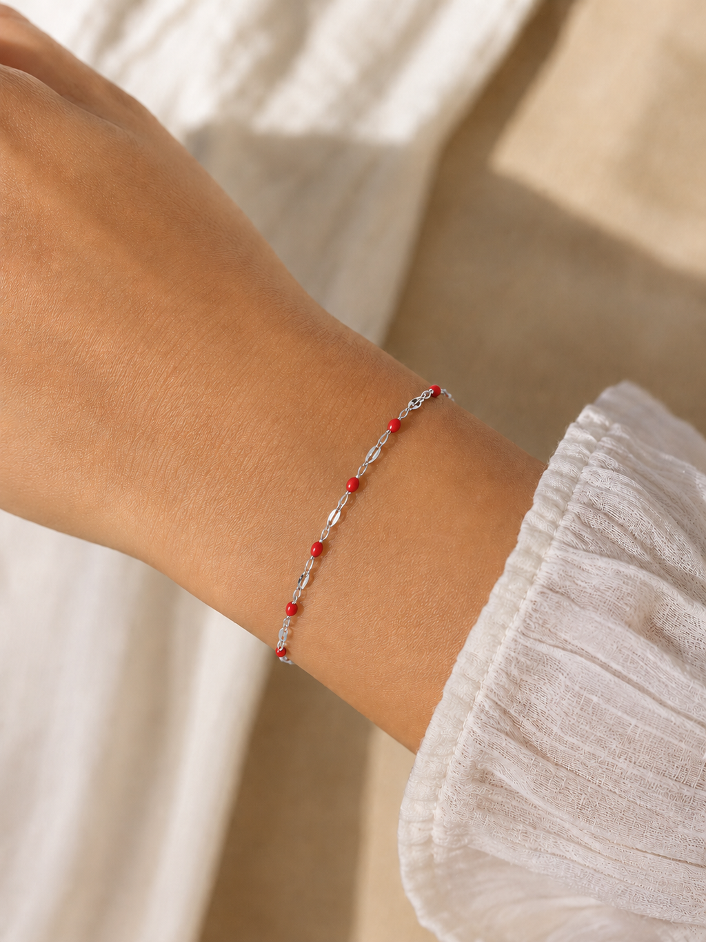 Dainty Enamel Beaded Bracelet