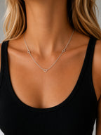 Mini Open Heart Station Necklace