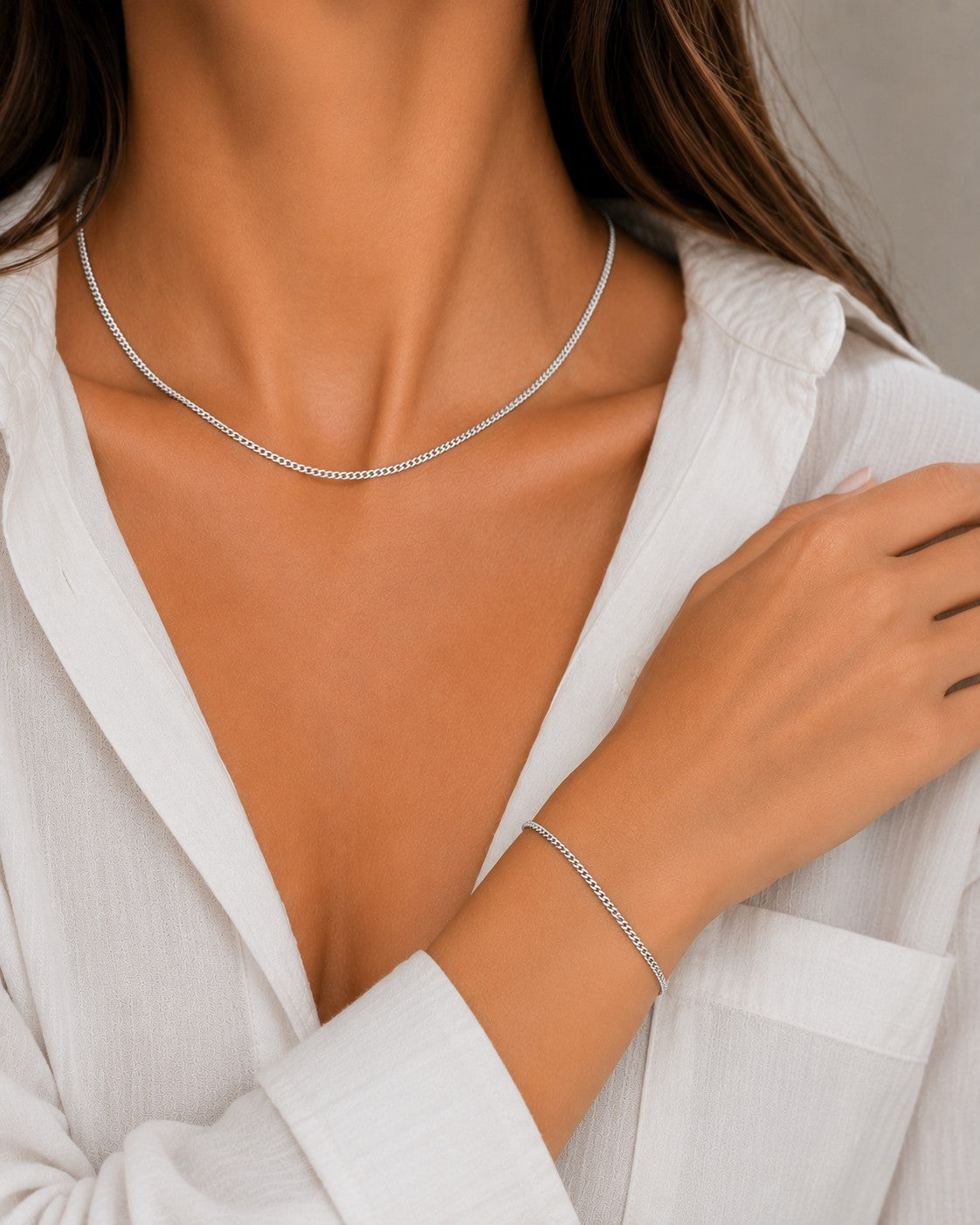 Thin Curb Chain Bracelet