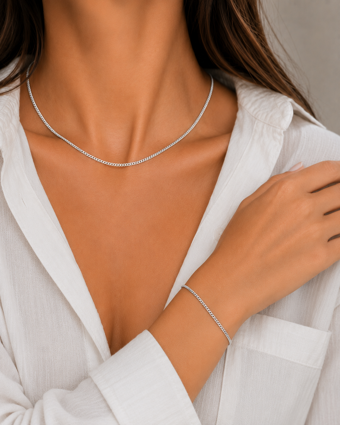 Thin Curb Chain Bracelet