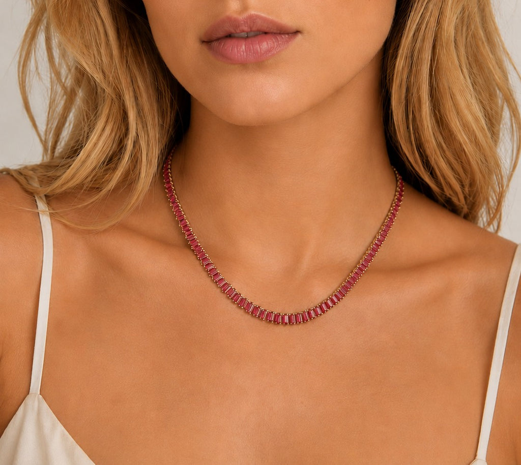 Baguette Tennis Necklace