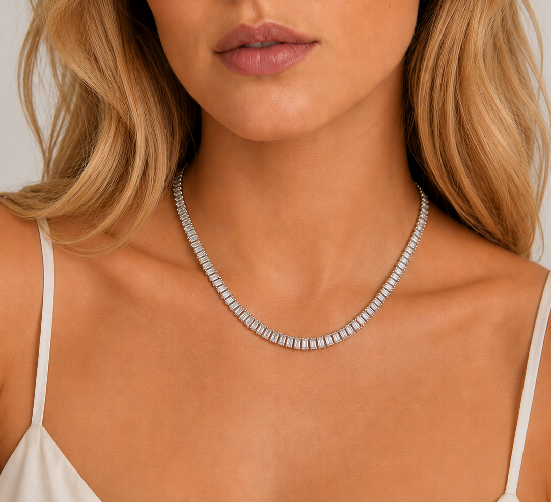 Baguette Tennis Necklace