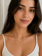 Triple Evil Eye Charm Necklace