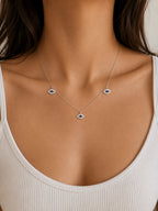 Triple Evil Eye Charm Necklace