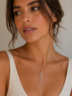 Snake Ruby Eye Necklace