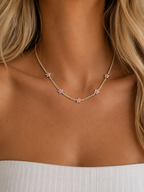 Tennis Flower Necklace