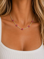 Tennis Flower Necklace