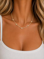Tennis Flower Necklace