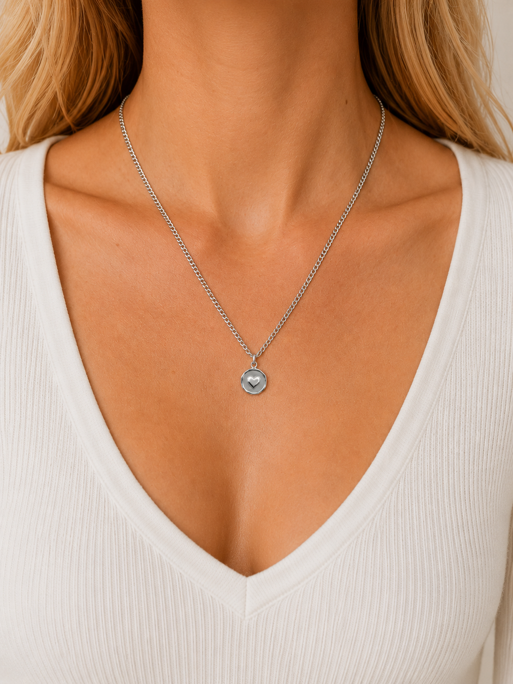 Heart Plate Necklace