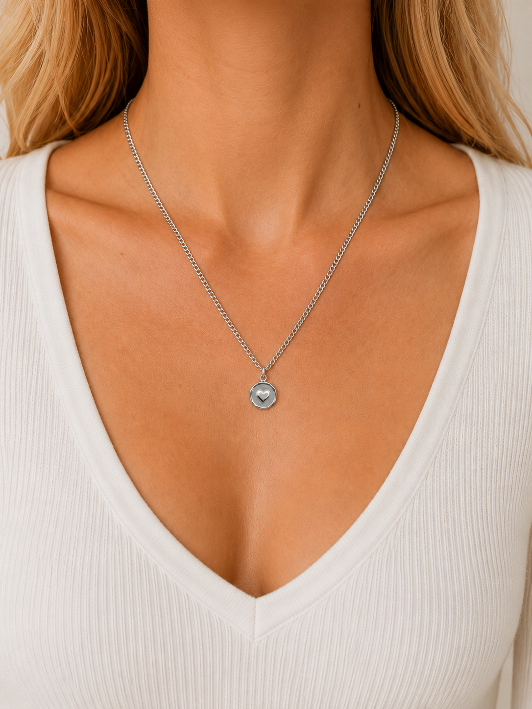 Heart Plate Necklace