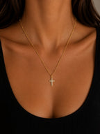 Pavé Cross Necklace