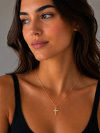 Pavé Cross Necklace