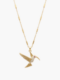 Hummingbird with Tube Chain Necklace