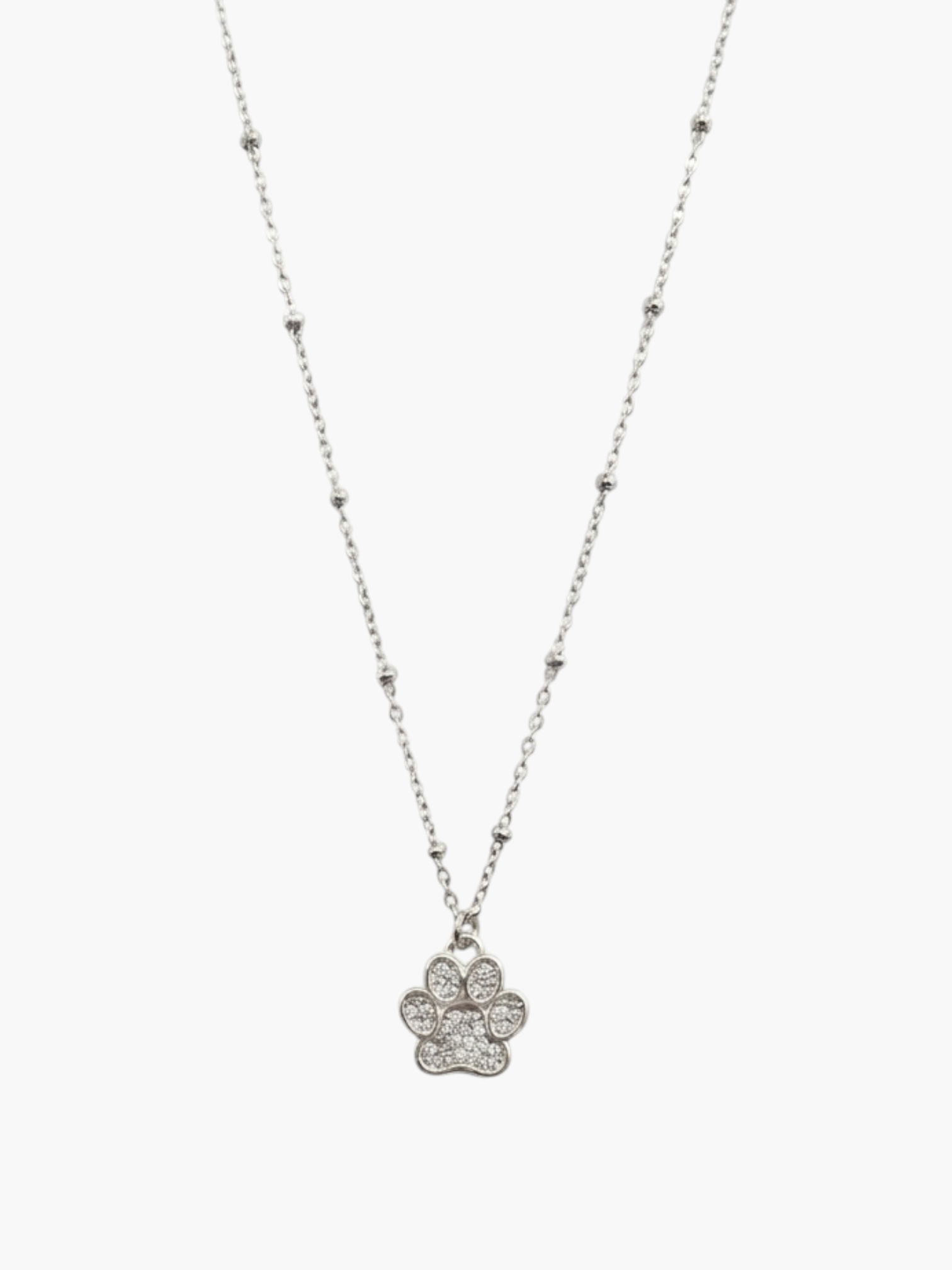 Paw with Ball Chain Necklace