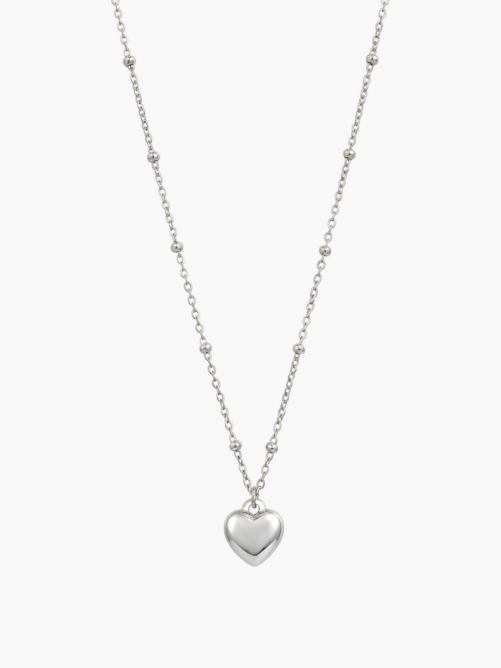 Heart with Ball Chain Necklace