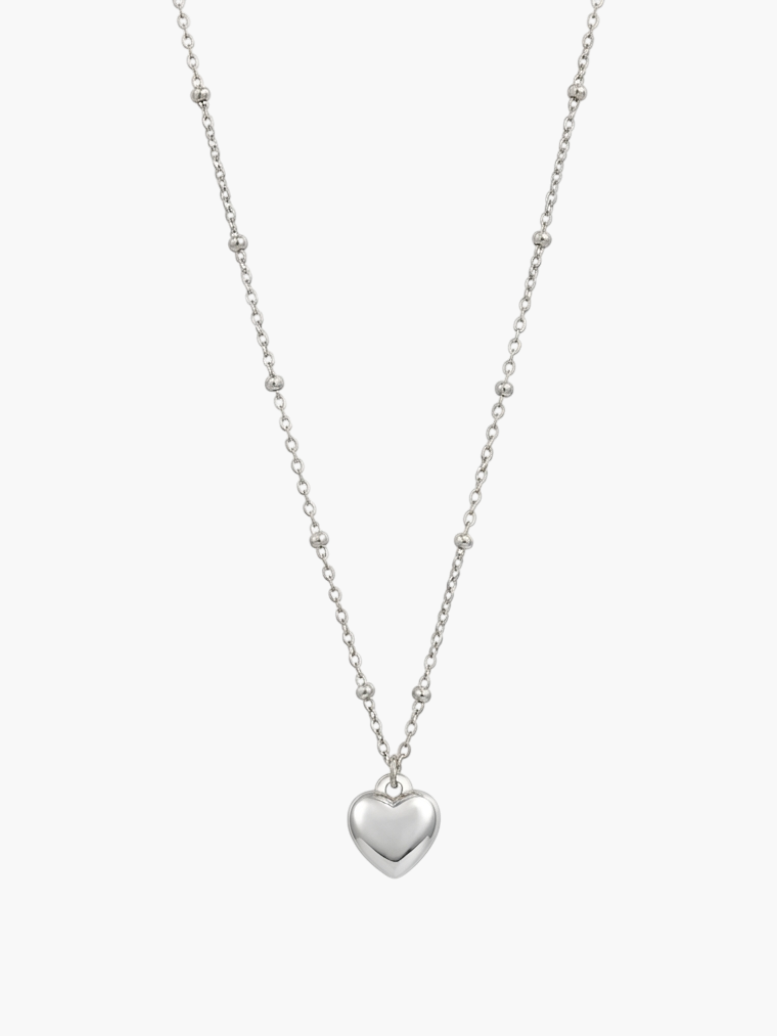 Heart with Ball Chain Necklace