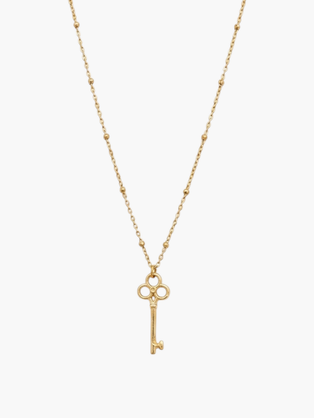 Key with Ball Chain Necklace
