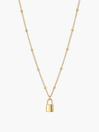 Lock Ball Chain Necklace
