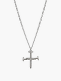 Cross Nail Zirconia Necklace