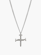 Cross Nail Zirconia Necklace