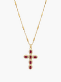 Cross Pave Zirconia Necklace