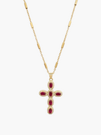 Cross Pave Zirconia Necklace
