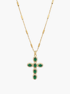 Cross Pave Zirconia Necklace