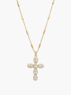 Cross Pave Zirconia Necklace