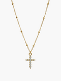 Mini Cross Ball Chain Nekclace