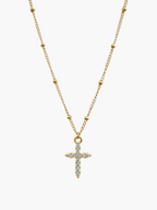 Mini Cross Ball Chain Nekclace