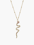 Snake Ruby Eye Necklace