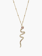 Snake Ruby Eye Necklace