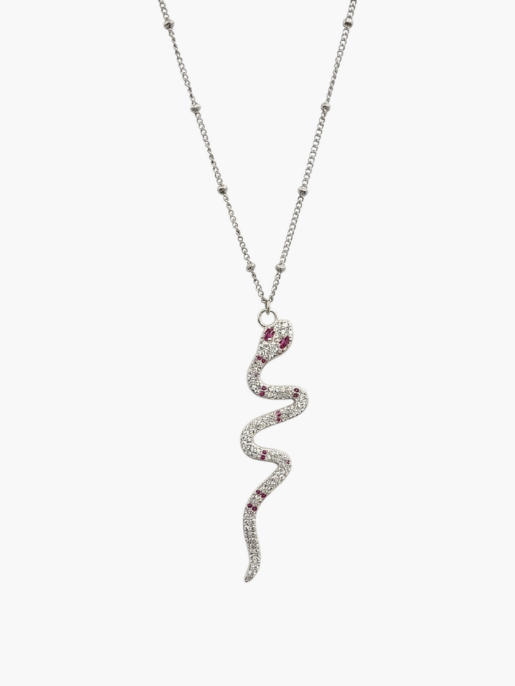 Snake Ruby Eye Necklace