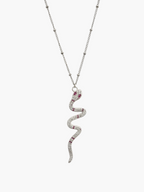 Snake Ruby Eye Necklace