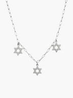 Star David Trio Necklace