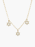 Star David Trio Necklace