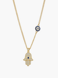 Hamsa with Evil Eye Charm Necklace